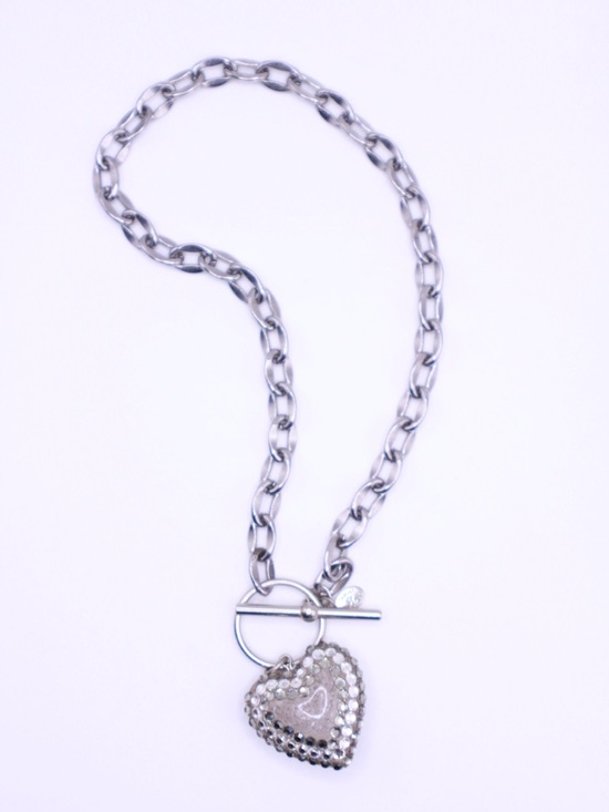 Tarina Tarantino Jewelry - Tarina Tarantino Silver Heart Charm Toggle Necklace 18”